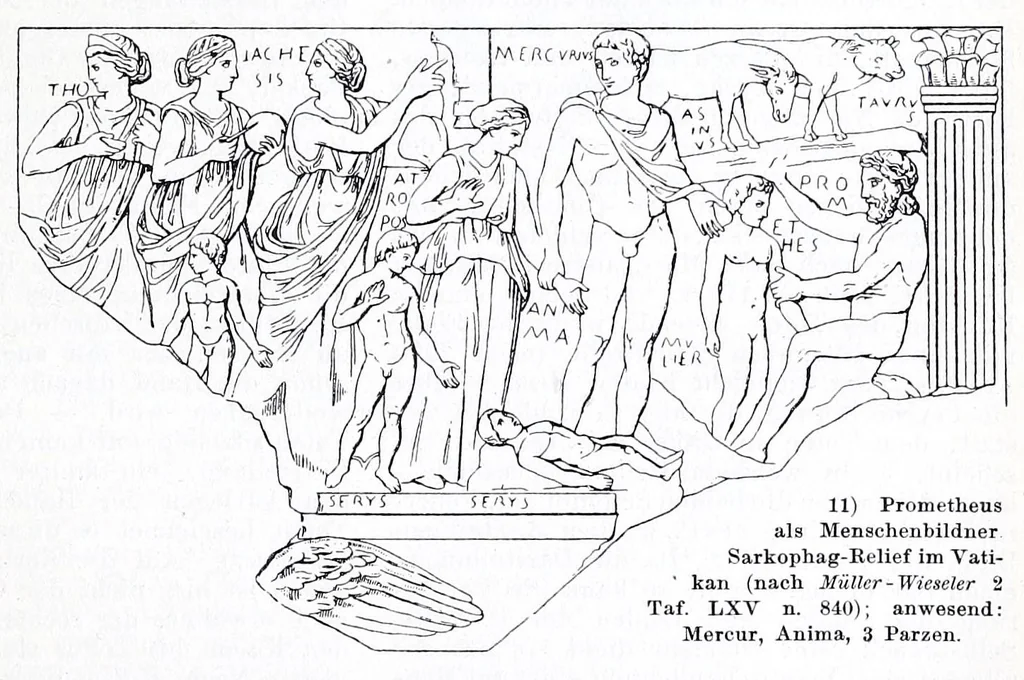 An illustration from Ausführliches Lexikon der griechischen und römischen Mythologie, 1884, leaf 727