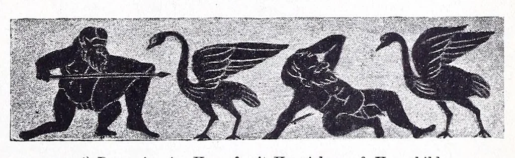An illustration from Ausführliches Lexikon der griechischen und römischen Mythologie, 1884, leaf 821