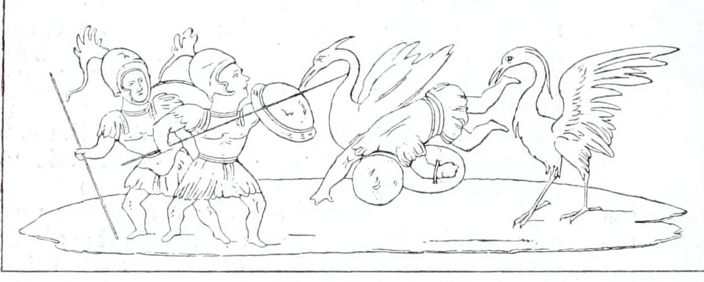 An illustration from Ausführliches Lexikon der griechischen und römischen Mythologie, 1884, leaf 828