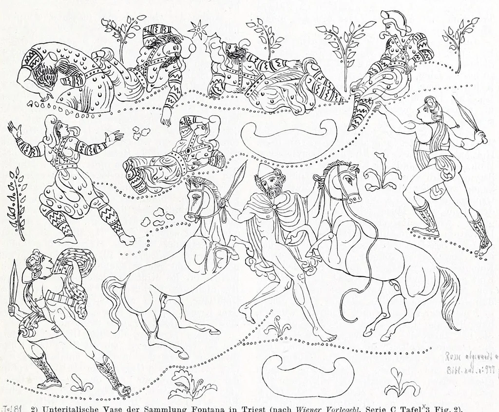 An illustration from Ausführliches Lexikon der griechischen und römischen Mythologie, 1884, leaf 55
