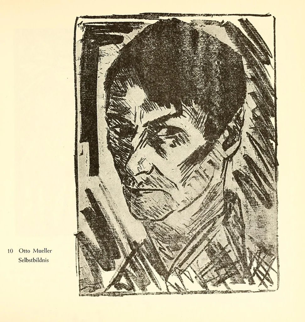 An illustration from Ausgewählte Graphik des deutschen Expressionismus, 1905-1920 : E. Heckel, E.L. Kirchner, K. Schmidt-Rottluff ... aus der graphischen Sammlung des Museums Folkwang Essen, 1900, leaf 23