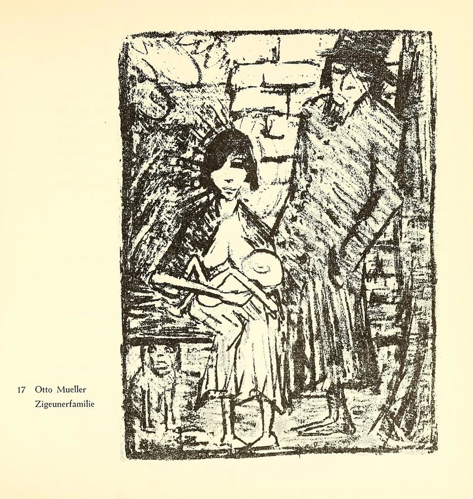 An illustration from Ausgewählte Graphik des deutschen Expressionismus, 1905-1920 : E. Heckel, E.L. Kirchner, K. Schmidt-Rottluff ... aus der graphischen Sammlung des Museums Folkwang Essen, 1900, leaf 35