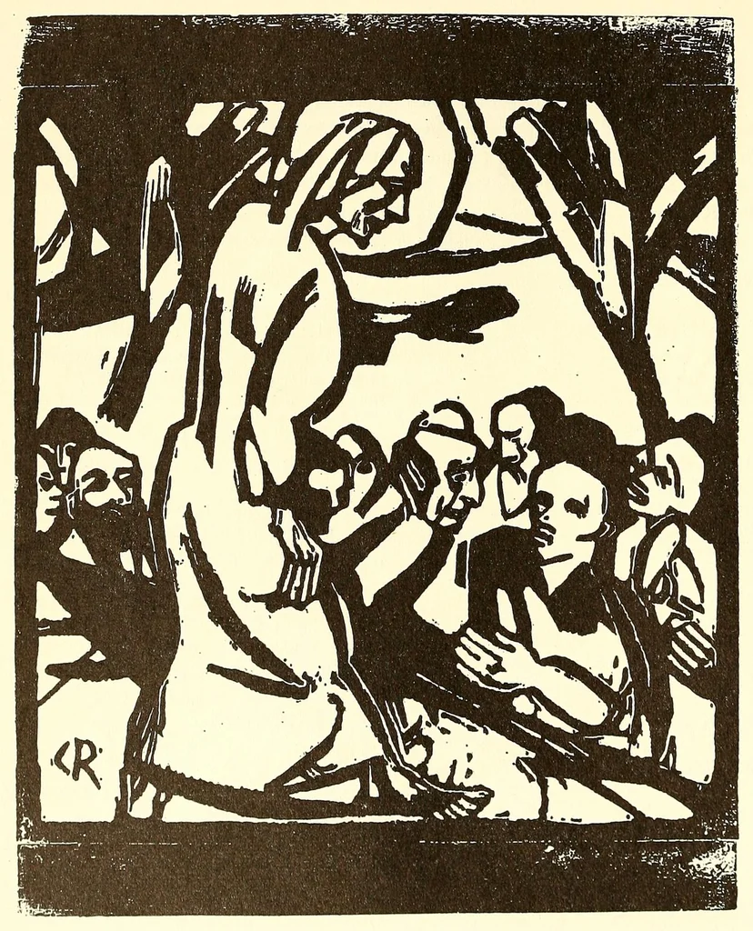 An illustration from Ausgewählte Graphik des deutschen Expressionismus, 1905-1920 : E. Heckel, E.L. Kirchner, K. Schmidt-Rottluff ... aus der graphischen Sammlung des Museums Folkwang Essen, 1900, leaf 40