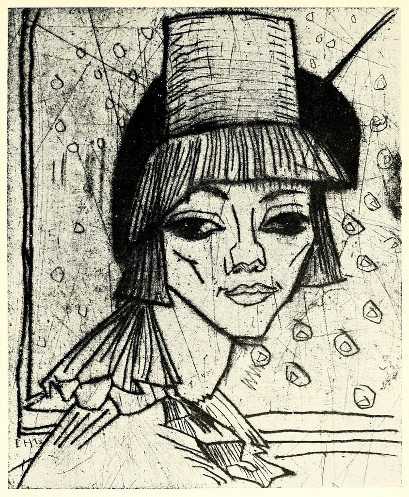 An illustration from Ausgewählte Graphik des deutschen Expressionismus, 1905-1920 : E. Heckel, E.L. Kirchner, K. Schmidt-Rottluff ... aus der graphischen Sammlung des Museums Folkwang Essen, 1900, leaf 53