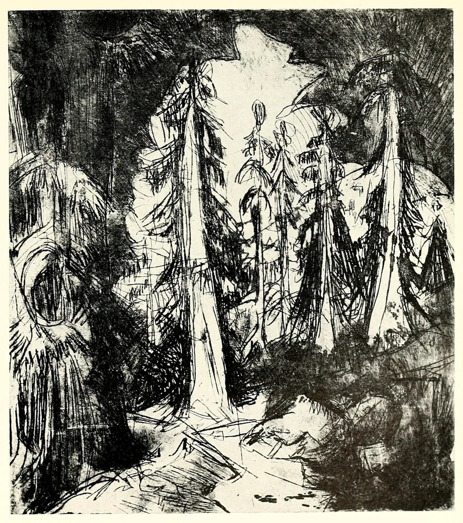 An illustration from Ausgewählte Graphik des deutschen Expressionismus, 1905-1920 : E. Heckel, E.L. Kirchner, K. Schmidt-Rottluff ... aus der graphischen Sammlung des Museums Folkwang Essen, 1900, leaf 59