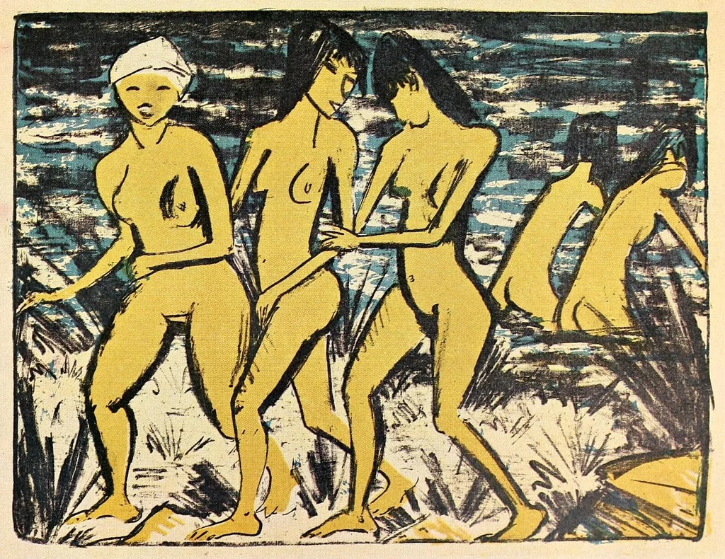 An illustration from Ausgewählte Graphik des deutschen Expressionismus, 1905-1920 : E. Heckel, E.L. Kirchner, K. Schmidt-Rottluff ... aus der graphischen Sammlung des Museums Folkwang Essen, 1900, leaf 63