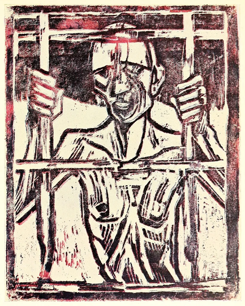 An illustration from Ausgewählte Graphik des deutschen Expressionismus, 1905-1920 : E. Heckel, E.L. Kirchner, K. Schmidt-Rottluff ... aus der graphischen Sammlung des Museums Folkwang Essen, 1900, leaf 81