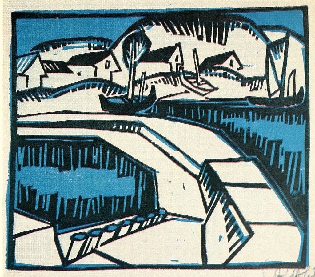 An illustration from Ausgewählte Graphik des deutschen Expressionismus, 1905-1920 : E. Heckel, E.L. Kirchner, K. Schmidt-Rottluff ... aus der graphischen Sammlung des Museums Folkwang Essen, 1900, leaf 85