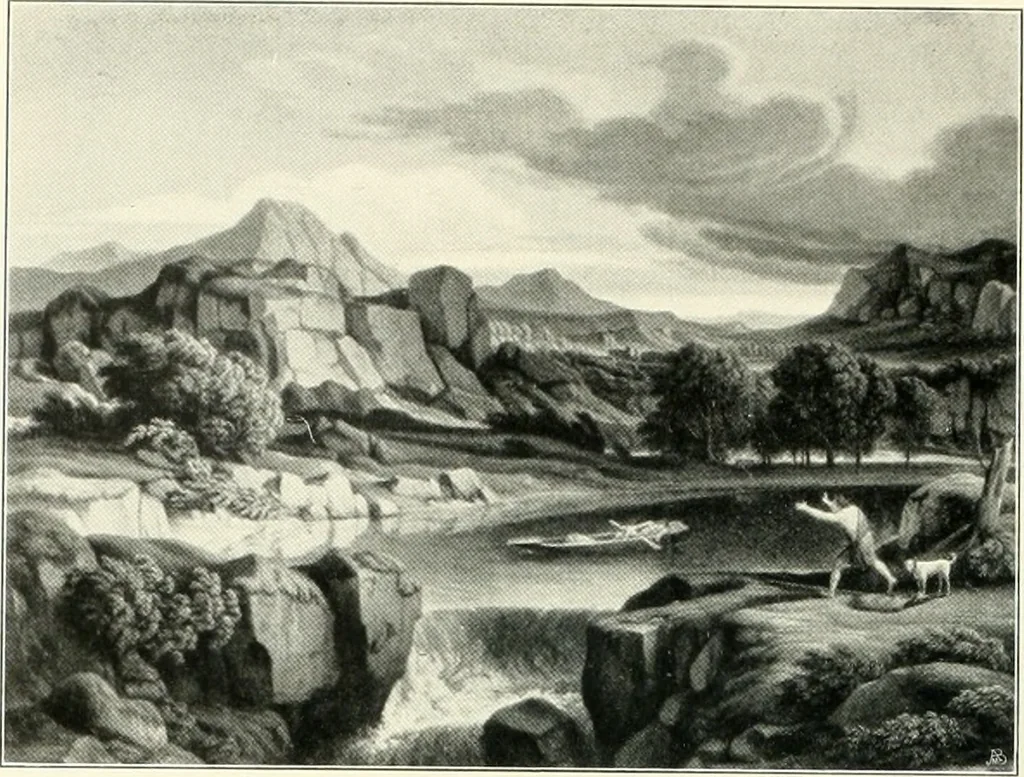 An illustration from Ausstellung deutscher Kunst aus der Zeit von 1775-1875 in der Königlichen Nationalgalerie, Berlin 1906. Herausgegeben vom Vorstand der Deutschen Jahrhundertausstellung. Mit einleitendem Text von Hugo von Tschudi, 1906, leaf 105