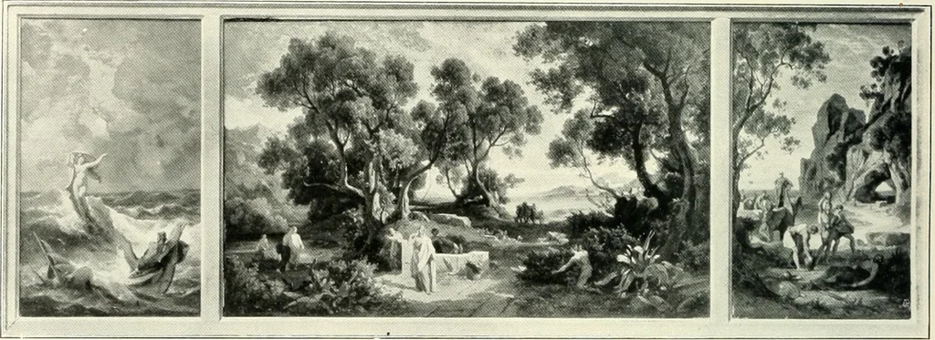 An illustration from Ausstellung deutscher Kunst aus der Zeit von 1775-1875 in der Königlichen Nationalgalerie, Berlin 1906. Herausgegeben vom Vorstand der Deutschen Jahrhundertausstellung. Mit einleitendem Text von Hugo von Tschudi, 1906, leaf 105