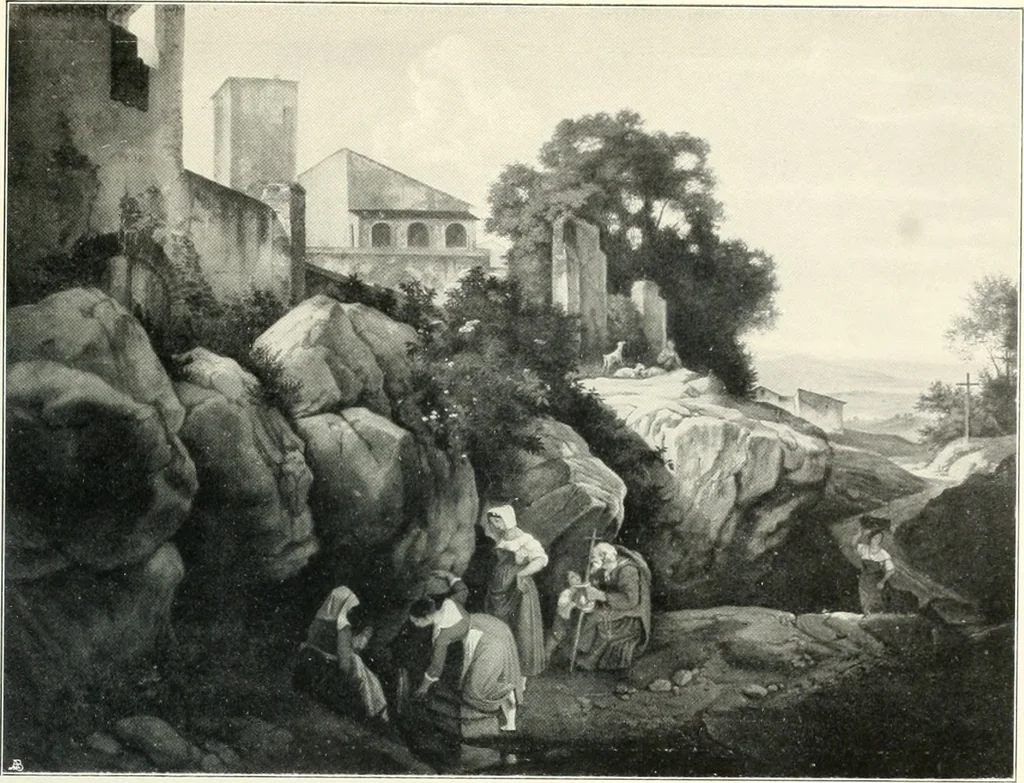 An illustration from Ausstellung deutscher Kunst aus der Zeit von 1775-1875 in der Königlichen Nationalgalerie, Berlin 1906. Herausgegeben vom Vorstand der Deutschen Jahrhundertausstellung. Mit einleitendem Text von Hugo von Tschudi, 1906, leaf 106