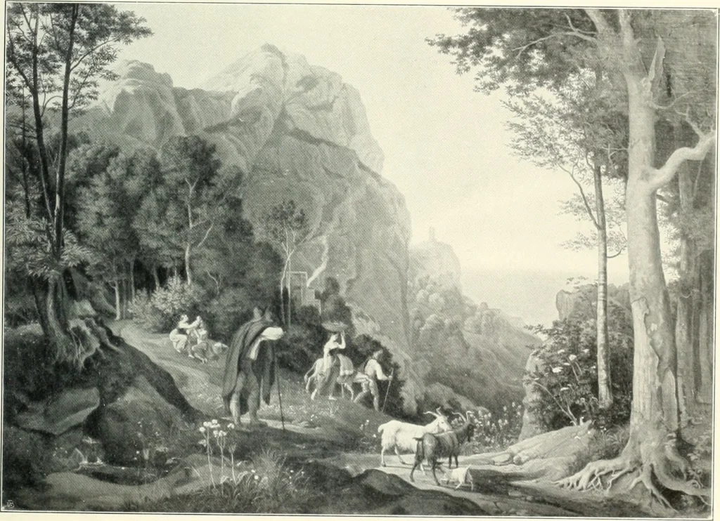 An illustration from Ausstellung deutscher Kunst aus der Zeit von 1775-1875 in der Königlichen Nationalgalerie, Berlin 1906. Herausgegeben vom Vorstand der Deutschen Jahrhundertausstellung. Mit einleitendem Text von Hugo von Tschudi, 1906, leaf 106