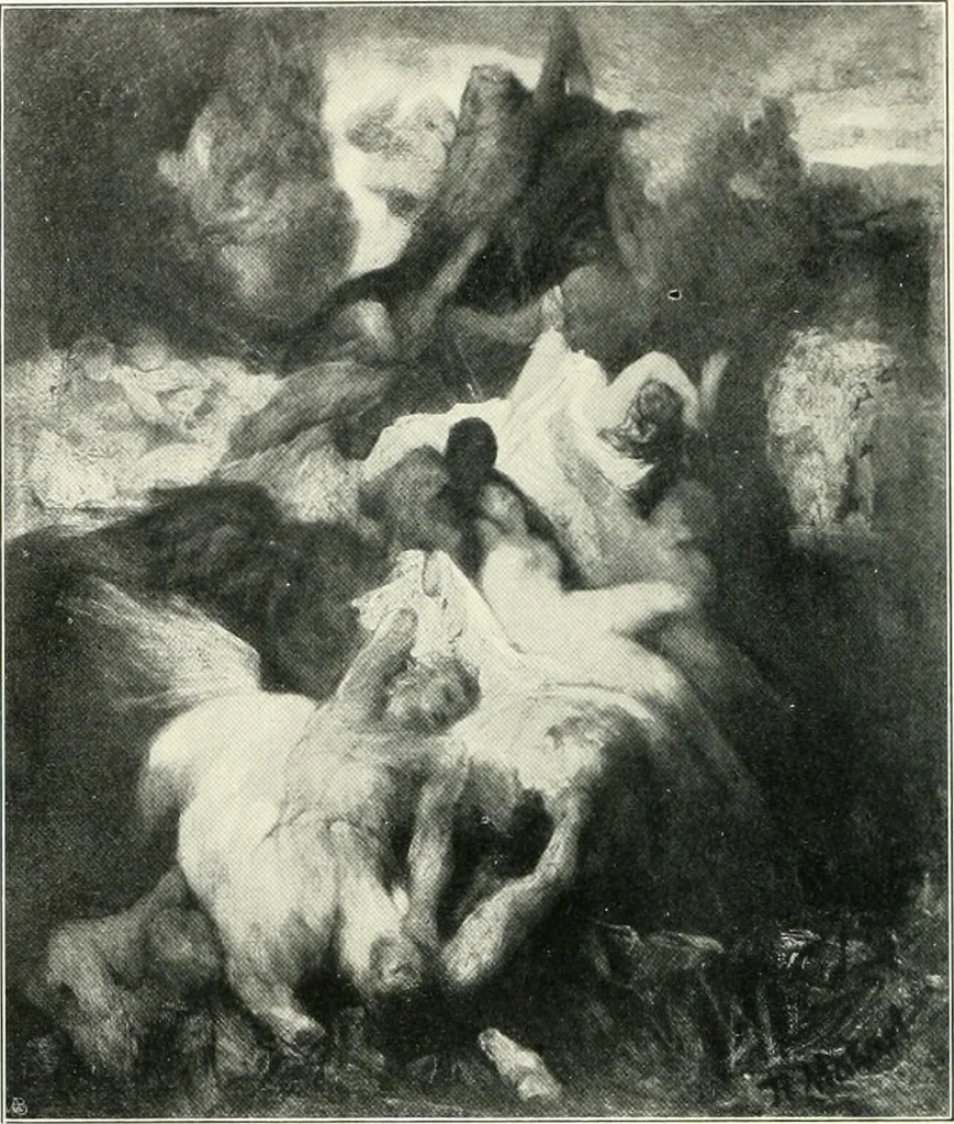 An illustration from Ausstellung deutscher Kunst aus der Zeit von 1775-1875 in der Königlichen Nationalgalerie, Berlin 1906. Herausgegeben vom Vorstand der Deutschen Jahrhundertausstellung. Mit einleitendem Text von Hugo von Tschudi, 1906, leaf 157