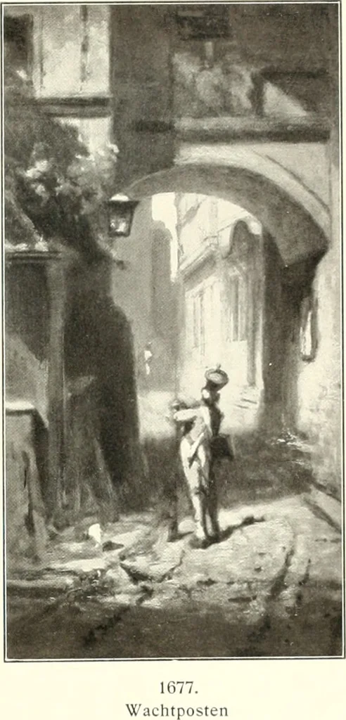 An illustration from Ausstellung deutscher Kunst aus der Zeit von 1775-1875 in der Königlichen Nationalgalerie, Berlin 1906. Herausgegeben vom Vorstand der Deutschen Jahrhundertausstellung. Mit einleitendem Text von Hugo von Tschudi, 1906, leaf 176