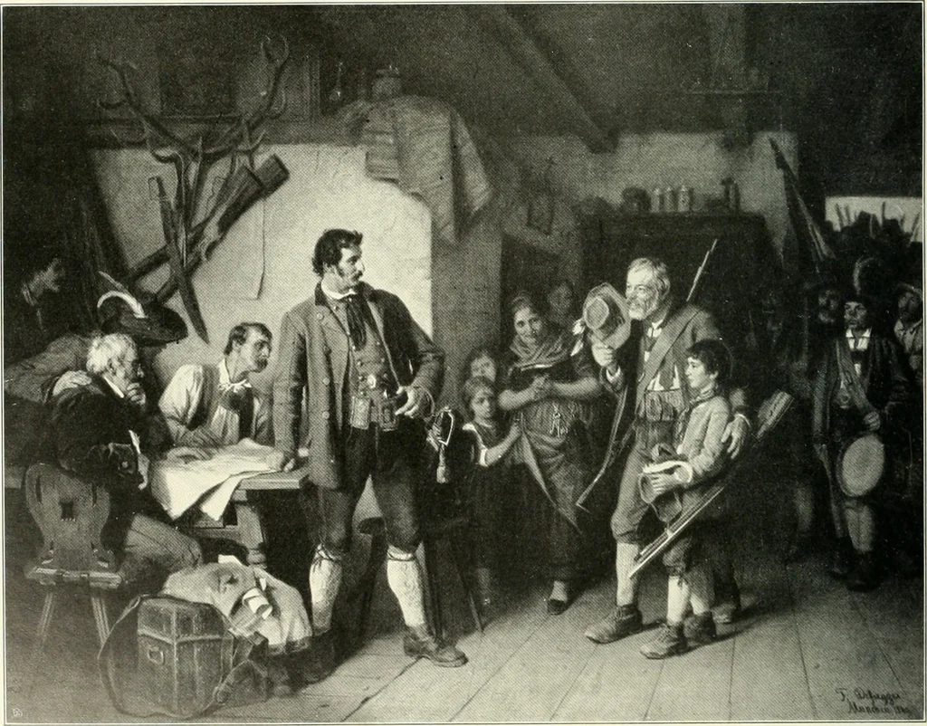 An illustration from Ausstellung deutscher Kunst aus der Zeit von 1775-1875 in der Königlichen Nationalgalerie, Berlin 1906. Herausgegeben vom Vorstand der Deutschen Jahrhundertausstellung. Mit einleitendem Text von Hugo von Tschudi, 1906, leaf 195