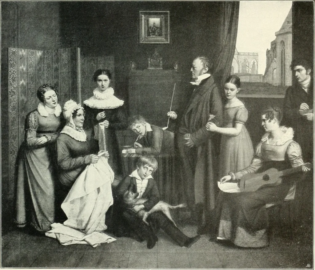 An illustration from Ausstellung deutscher Kunst aus der Zeit von 1775-1875 in der Königlichen Nationalgalerie, Berlin 1906. Herausgegeben vom Vorstand der Deutschen Jahrhundertausstellung. Mit einleitendem Text von Hugo von Tschudi, 1906, leaf 216
