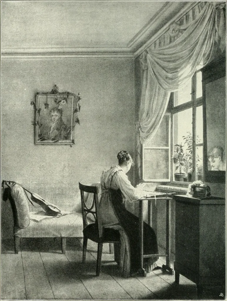 An illustration from Ausstellung deutscher Kunst aus der Zeit von 1775-1875 in der Königlichen Nationalgalerie, Berlin 1906. Herausgegeben vom Vorstand der Deutschen Jahrhundertausstellung. Mit einleitendem Text von Hugo von Tschudi, 1906, leaf 249