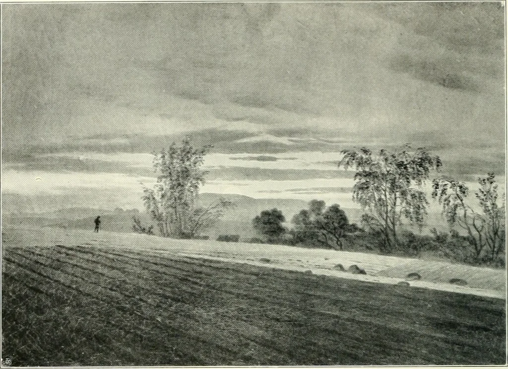An illustration from Ausstellung deutscher Kunst aus der Zeit von 1775-1875 in der Königlichen Nationalgalerie, Berlin 1906. Herausgegeben vom Vorstand der Deutschen Jahrhundertausstellung. Mit einleitendem Text von Hugo von Tschudi, 1906, leaf 251