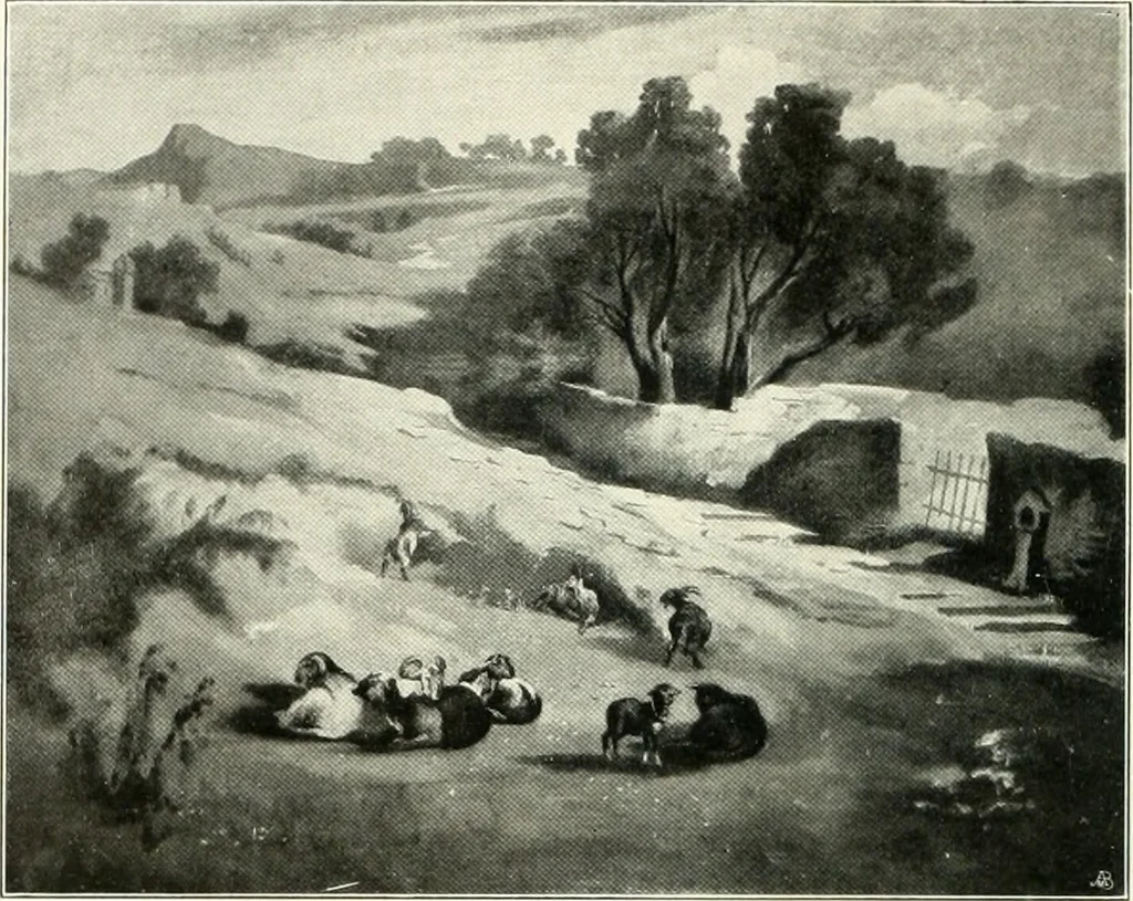An illustration from Ausstellung deutscher Kunst aus der Zeit von 1775-1875 in der Königlichen Nationalgalerie, Berlin 1906. Herausgegeben vom Vorstand der Deutschen Jahrhundertausstellung. Mit einleitendem Text von Hugo von Tschudi, 1906, leaf 313