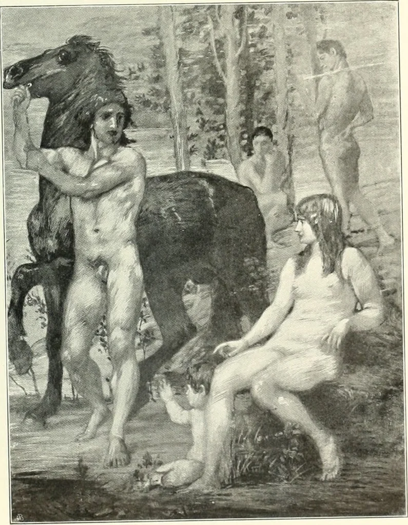 An illustration from Ausstellung deutscher Kunst aus der Zeit von 1775-1875 in der Königlichen Nationalgalerie, Berlin 1906. Herausgegeben vom Vorstand der Deutschen Jahrhundertausstellung. Mit einleitendem Text von Hugo von Tschudi, 1906, leaf 324