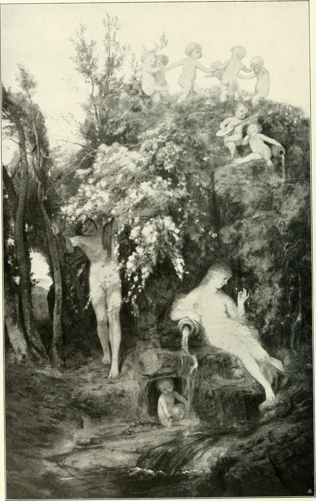 An illustration from Ausstellung deutscher Kunst aus der Zeit von 1775-1875 in der Königlichen Nationalgalerie, Berlin 1906. Herausgegeben vom Vorstand der Deutschen Jahrhundertausstellung. Mit einleitendem Text von Hugo von Tschudi, 1906, leaf 331