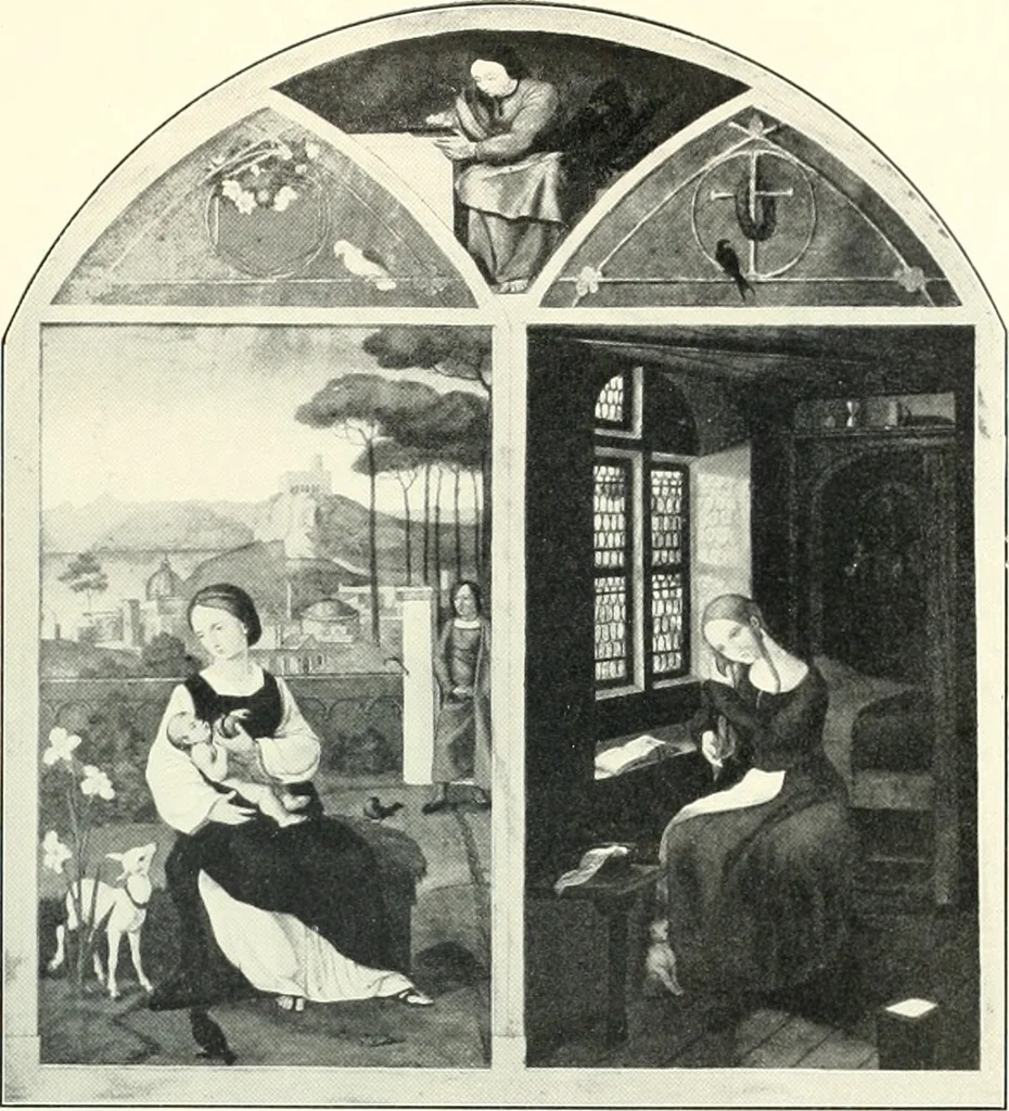 An illustration from Ausstellung deutscher Kunst aus der Zeit von 1775-1875 in der Königlichen Nationalgalerie, Berlin 1906. Herausgegeben vom Vorstand der Deutschen Jahrhundertausstellung. Mit einleitendem Text von Hugo von Tschudi, 1906, leaf 96
