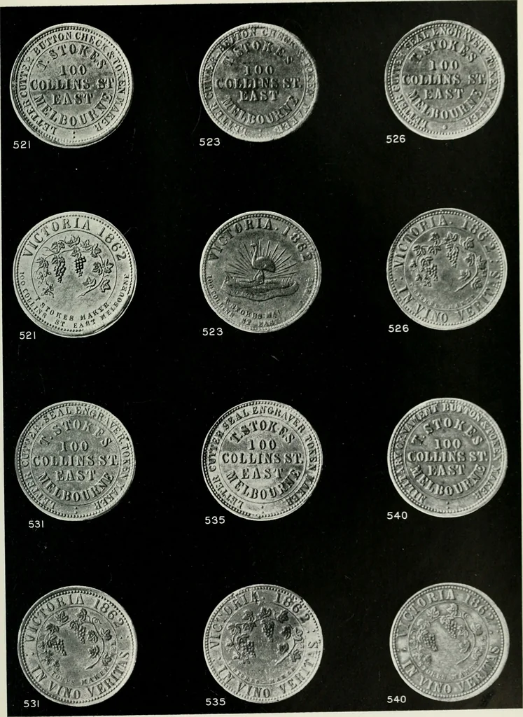 An illustration from Australasian tokens and coins; a handbook by Dr. Arthur Andrews .., 1921, leaf 258