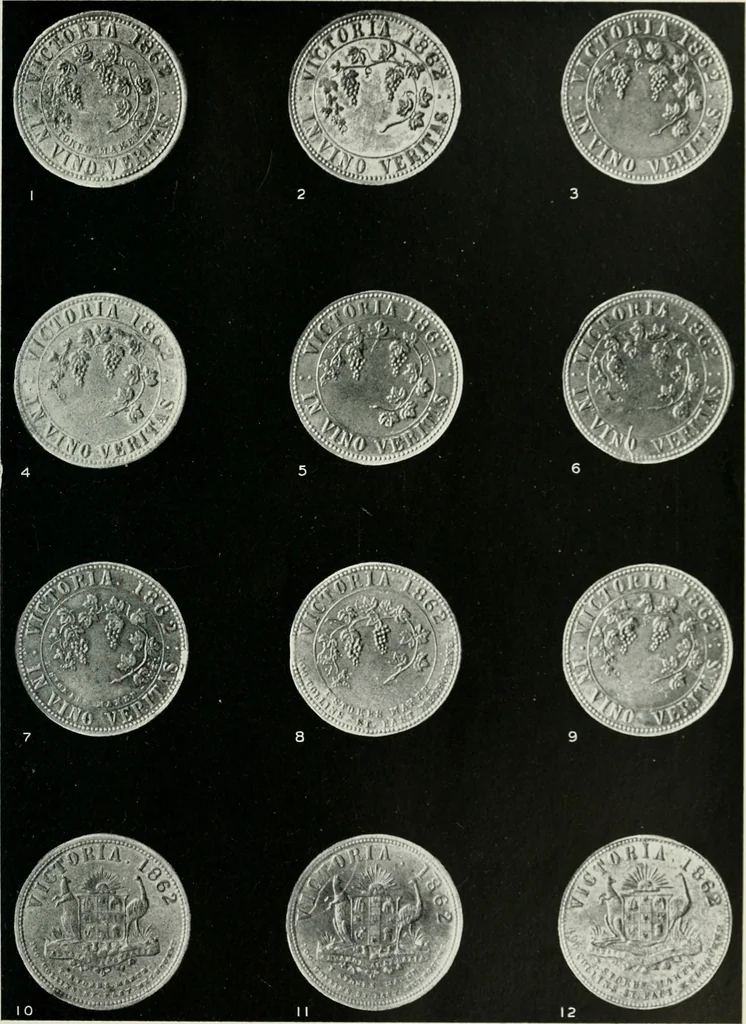 An illustration from Australasian tokens and coins; a handbook by Dr. Arthur Andrews .., 1921, leaf 278