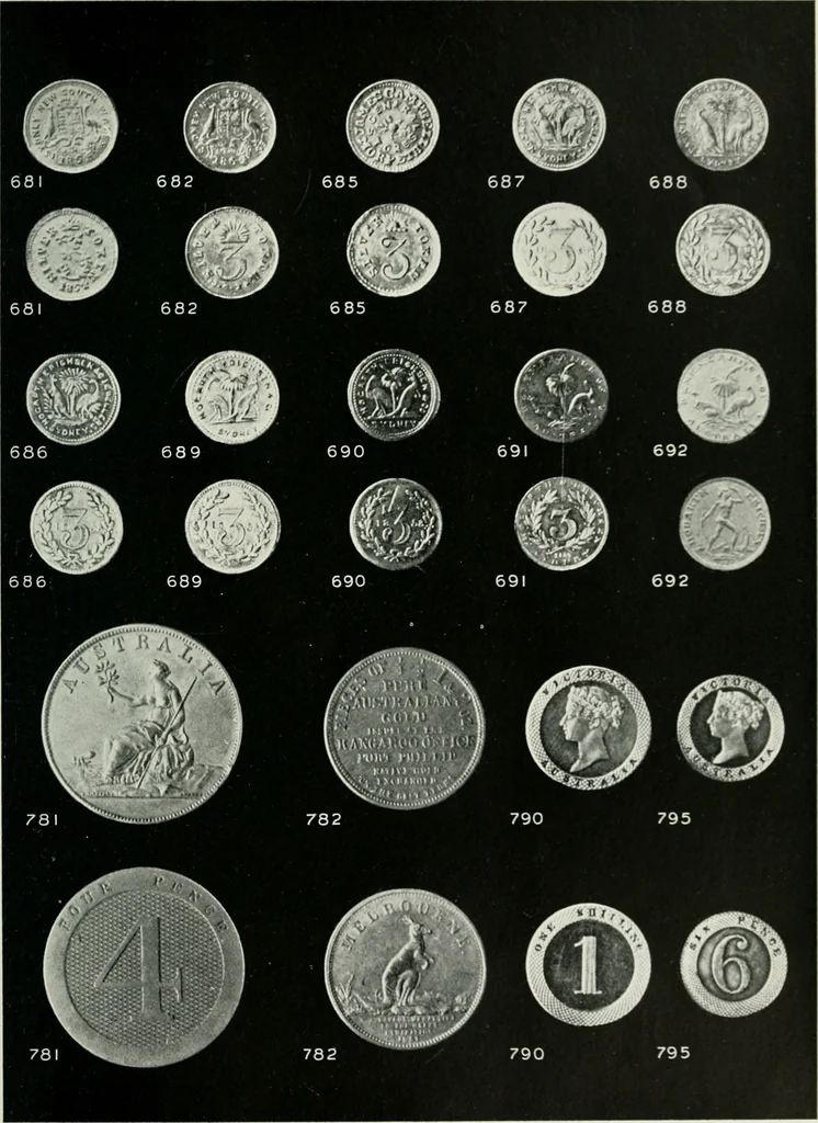 An illustration from Australasian tokens and coins; a handbook by Dr. Arthur Andrews .., 1921, leaf 284