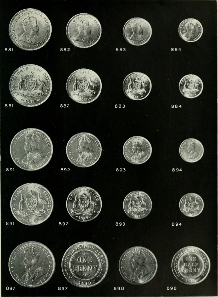An illustration from Australasian tokens and coins; a handbook by Dr. Arthur Andrews .., 1921, leaf 288