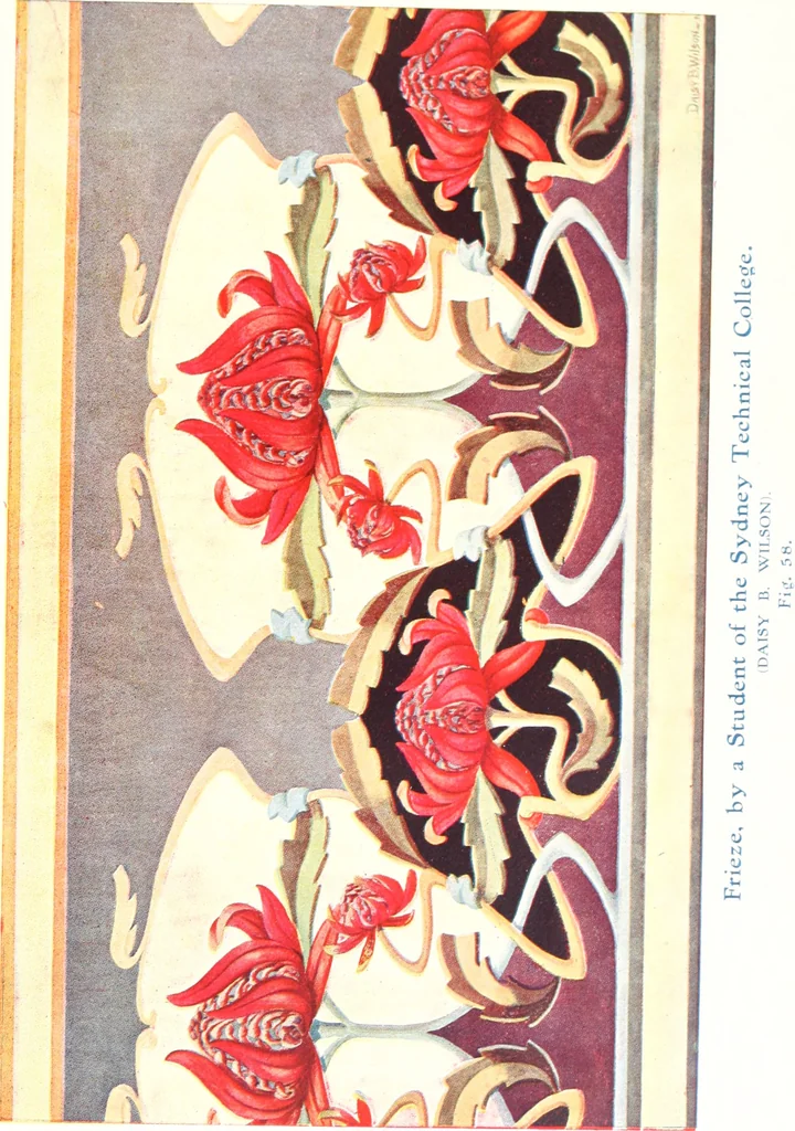 An illustration from The Australian flora in applied art, 1915, leaf 100