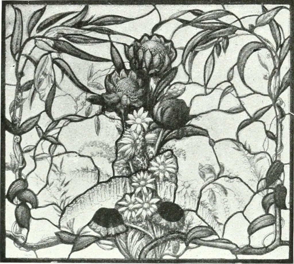 An illustration from The Australian flora in applied art, 1915, leaf 105