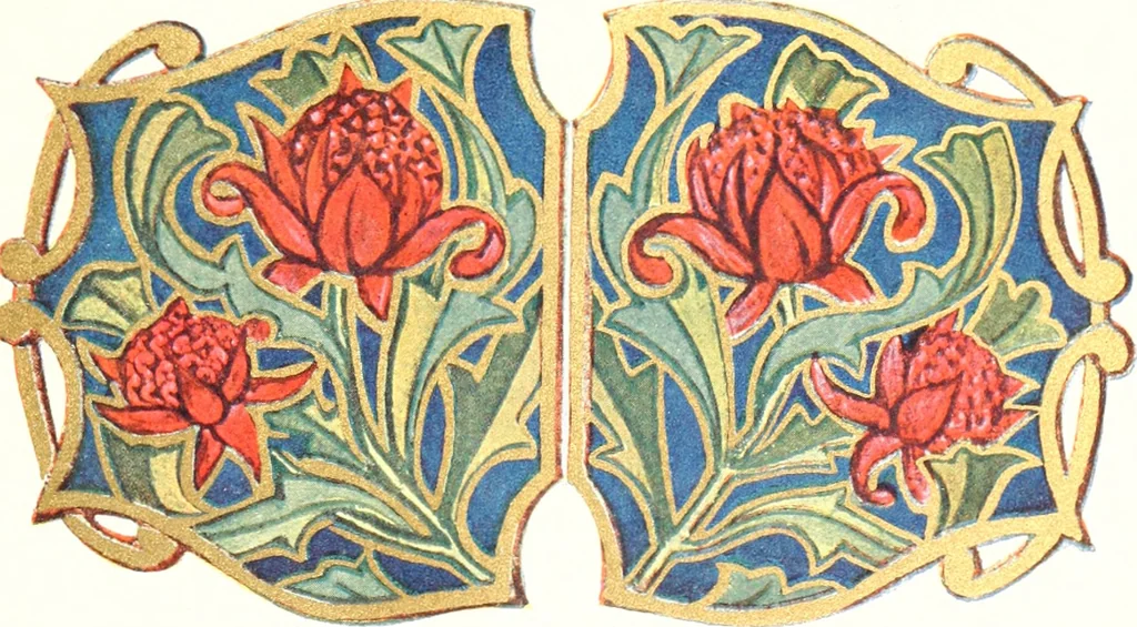 An illustration from The Australian flora in applied art, 1915, leaf 78