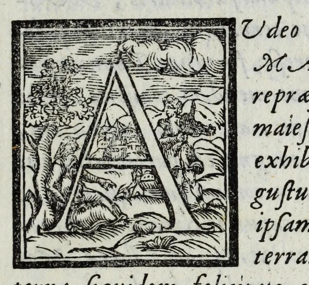 An illustration from Austriaci Caesares Mariae Annae, magni caes[ar]is Ferd[inan]di III filiae, maximi regum Phil[i]pi IV sponsae, potentiss[im]ae Hispanae mon[ar]chiae regin[a]e, in dotale auspicium infantis monarchae totiusq[ue] sereniss[im]ae posteritatis exhibiti, 1649, leaf 9