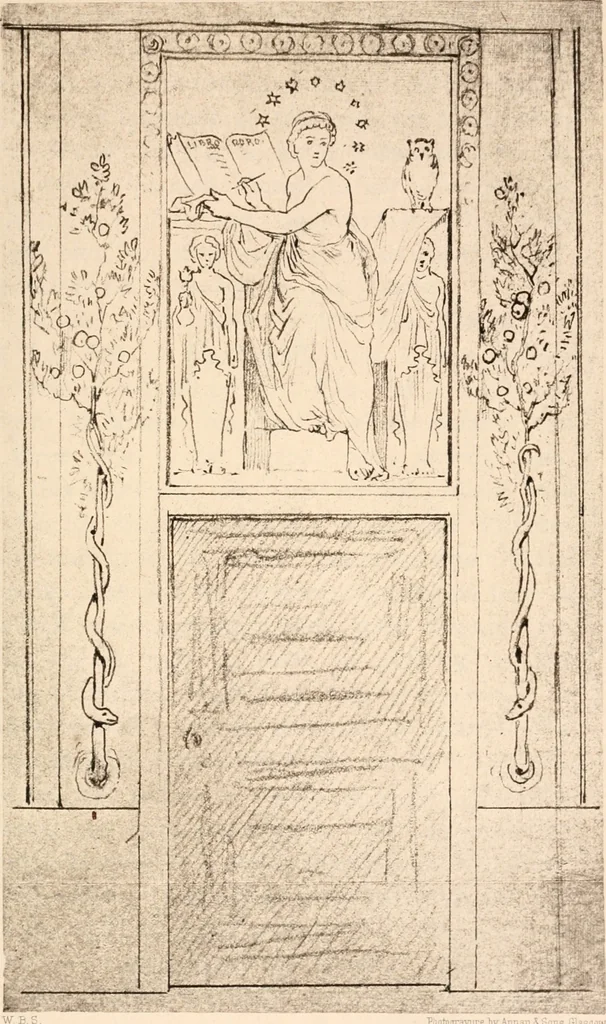 An illustration from Autobiographical notes of the life of William Bell Scott : and notices of his artistic and poetic circle of friends, 1830 to 1882, 1892, leaf 196
