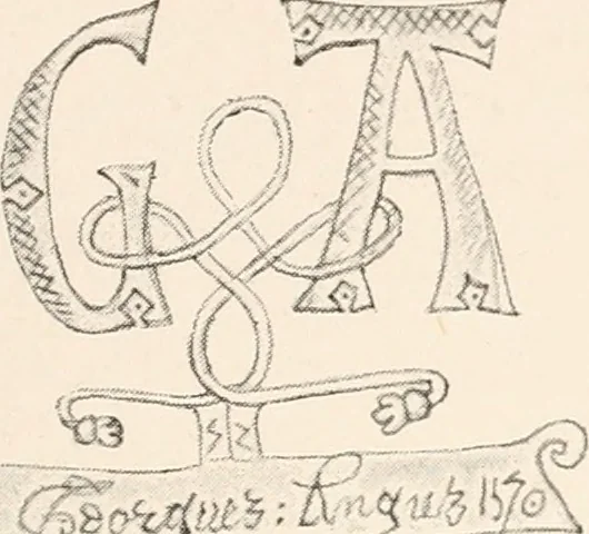 An illustration from Autobiographical notes of the life of William Bell Scott : and notices of his artistic and poetic circle of friends, 1830 to 1882, 1892, leaf 330