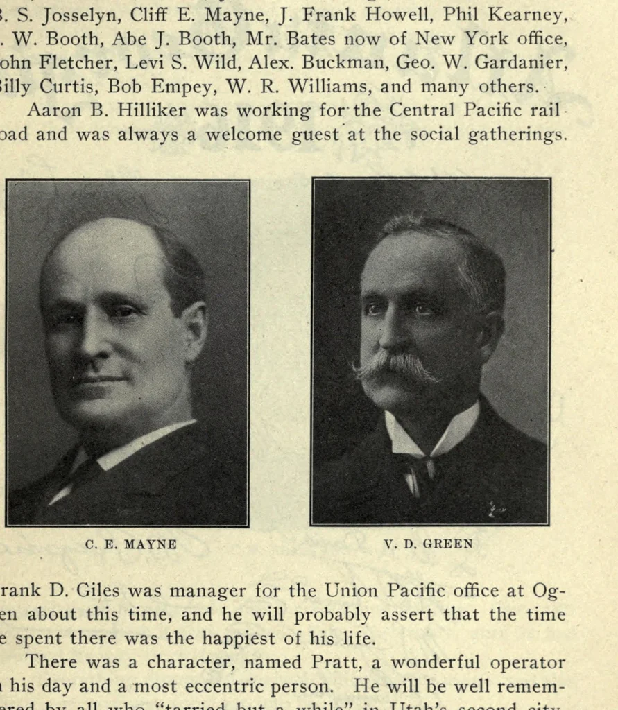 An illustration from Autographs and memoirs of the telegraph, 1916, leaf 95