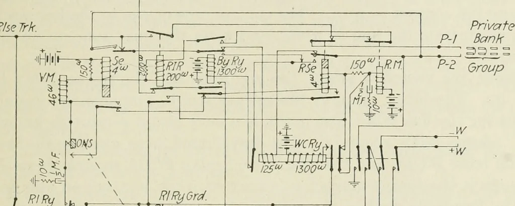 An illustration from Automatic telephony; a comprehensive treatise on automatic and semi-automatic systems, 1921, leaf 116