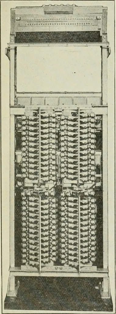 An illustration from Automatic telephony; a comprehensive treatise on automatic and semi-automatic systems, 1921, leaf 124