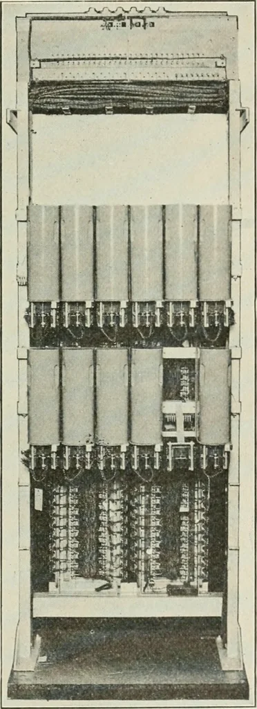 An illustration from Automatic telephony; a comprehensive treatise on automatic and semi-automatic systems, 1921, leaf 124