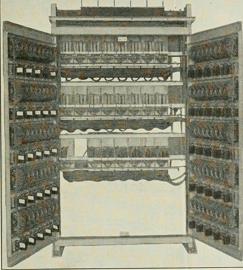 An illustration from Automatic telephony; a comprehensive treatise on automatic and semi-automatic systems, 1921, leaf 126