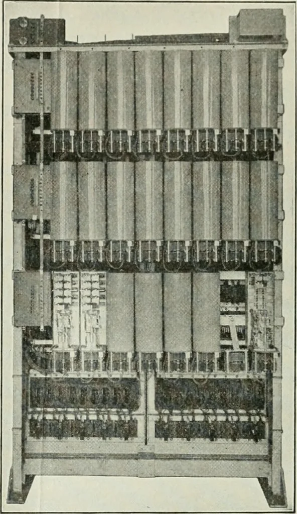 An illustration from Automatic telephony; a comprehensive treatise on automatic and semi-automatic systems, 1921, leaf 127