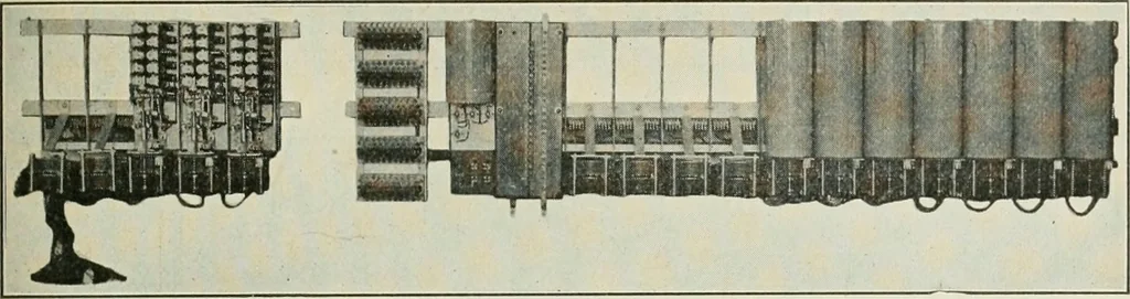 An illustration from Automatic telephony; a comprehensive treatise on automatic and semi-automatic systems, 1921, leaf 128