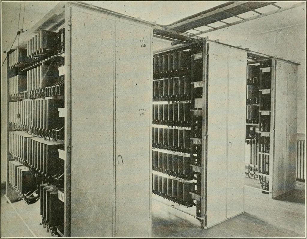 An illustration from Automatic telephony; a comprehensive treatise on automatic and semi-automatic systems, 1921, leaf 132