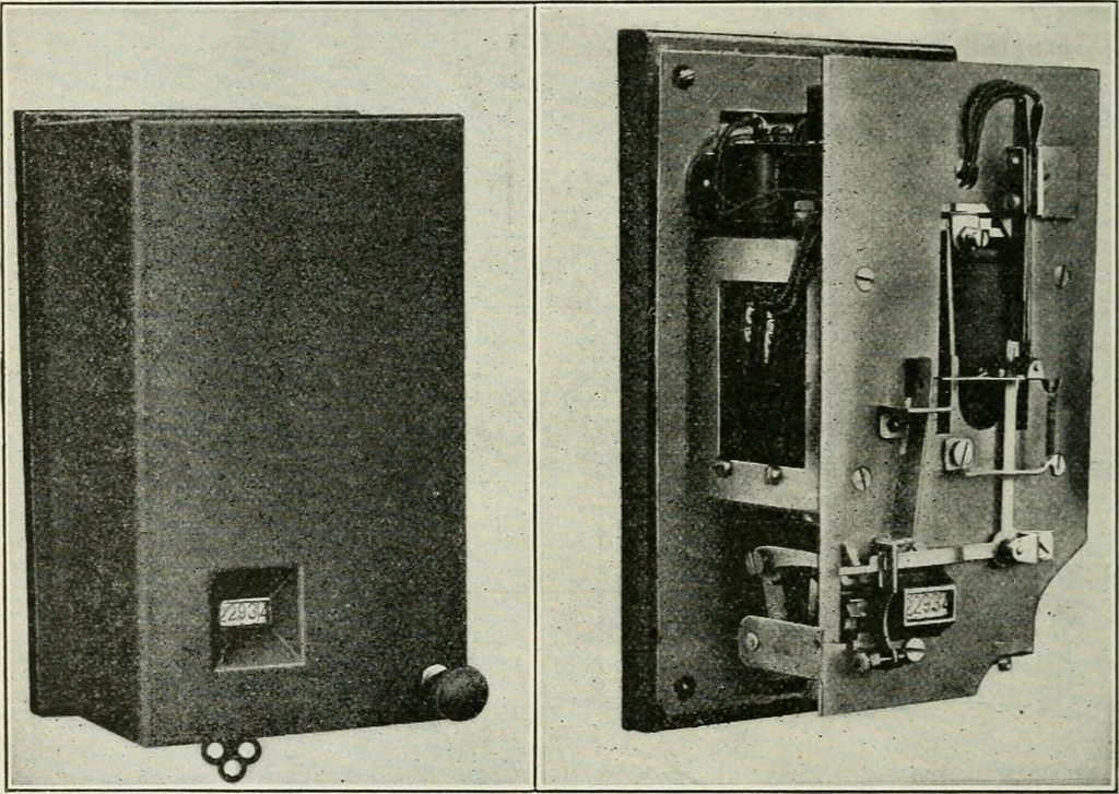 An illustration from Automatic telephony; a comprehensive treatise on automatic and semi-automatic systems, 1921, leaf 217