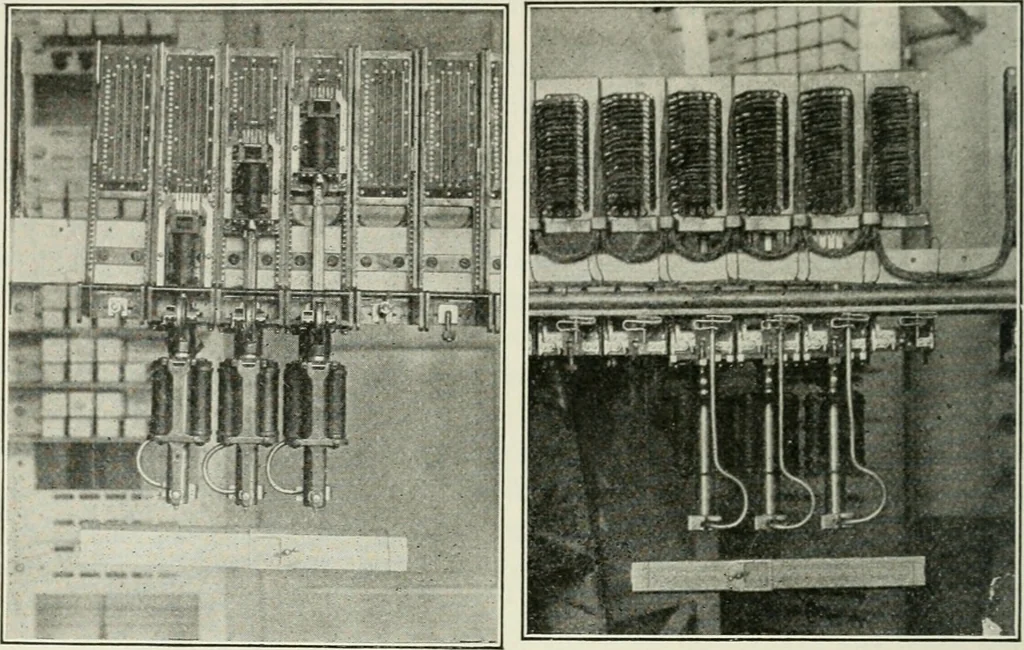 An illustration from Automatic telephony; a comprehensive treatise on automatic and semi-automatic systems, 1921, leaf 229