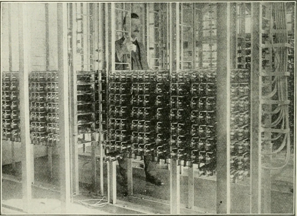 An illustration from Automatic telephony; a comprehensive treatise on automatic and semi-automatic systems, 1921, leaf 229
