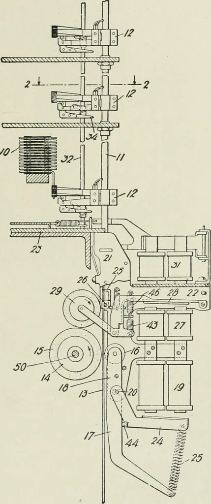 An illustration from Automatic telephony; a comprehensive treatise on automatic and semi-automatic systems, 1921, leaf 270