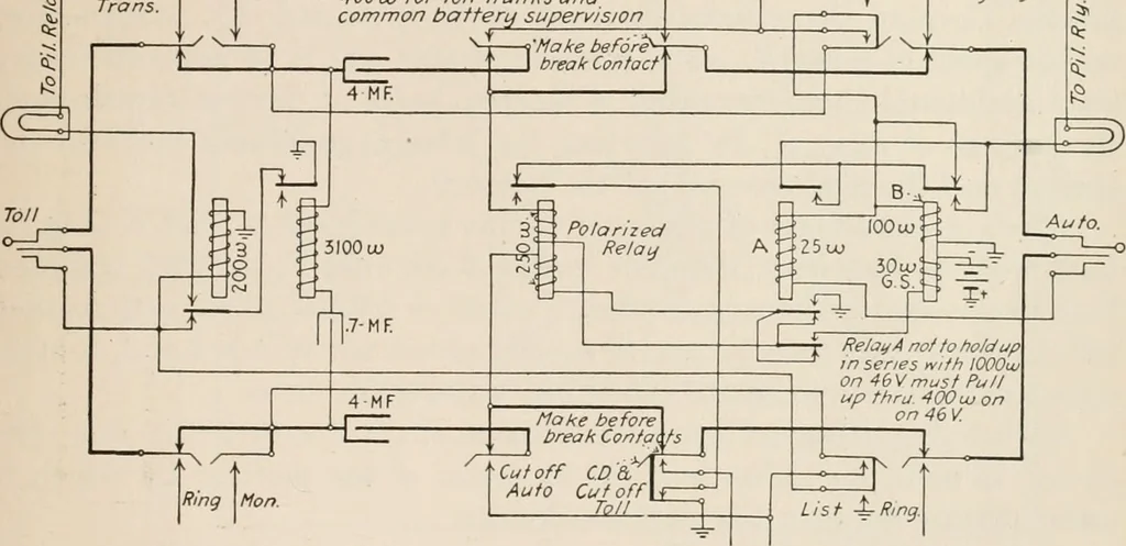 An illustration from Automatic telephony; a comprehensive treatise on automatic and semi-automatic systems, 1921, leaf 310