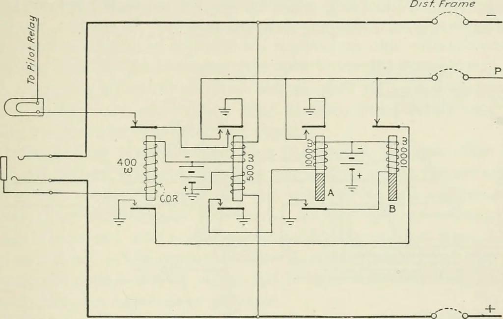 An illustration from Automatic telephony; a comprehensive treatise on automatic and semi-automatic systems, 1921, leaf 312
